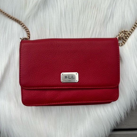 Ralph Lauren Red Crossbody Purse - Picture 4 of 5
